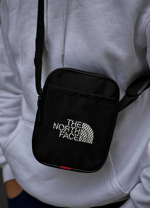 Черная сумка мессенджер the north face