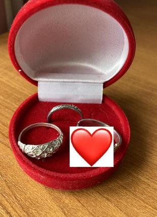 Серебряное винтажное кольцо 925 р15-17,0 клеймо  цирконий