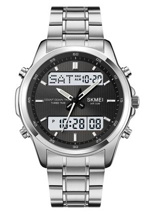 Спортивные мужские часы Skmei 2049SIWT Silver-White водостойки...