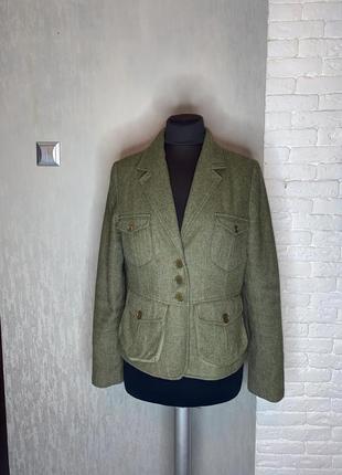 Шерстяной пиджак жакет с накладными карманами h&amp;m, xl 52р