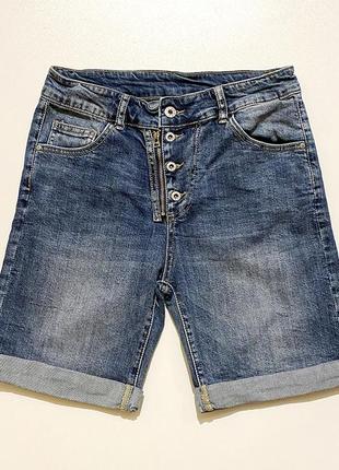 Eur 38 шорты синие джинсовые с потертостями шорти сині джинсов...