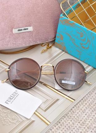 Красивые солнцезащитные круглые очки furlux polarized очки