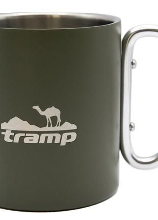 Термокружка туристическая с карабином Tramp 350 мл олива UTRC-...