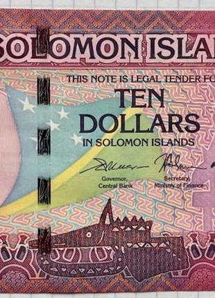 Банкнота Соломоновы острова Соломоны 10 долларов 2017 UNC