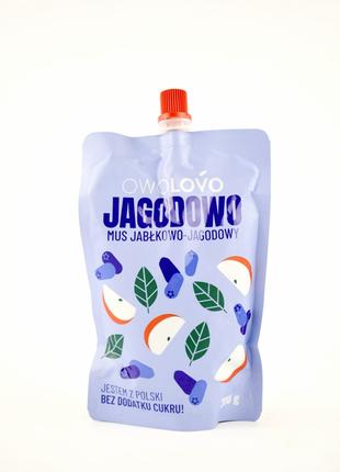 Фруктовый яблочно-черничный мусс без сахара Owolovo Jablkowo-J...