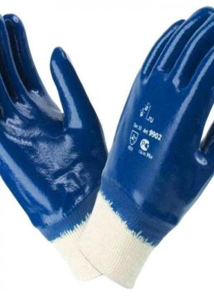 Перчатки мбс (маслобензостойкие) "нитрил" (синие)