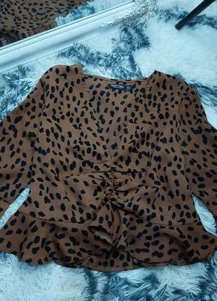 Блуза блузка блузочка леопард зебра леопардовий принт
