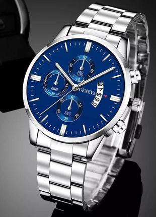 Чоловічий наручний годинник Geneva, gray blue