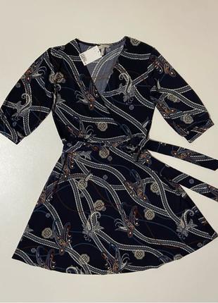 H&M Женское винтажное платье поясом сарафан винтаж s m h&m