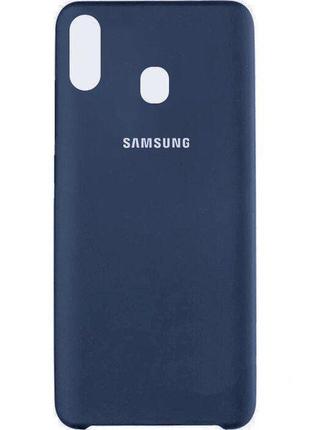 Чехол Silicon Case для Samsung Galaxy M20 М205 темно-синий (Са...