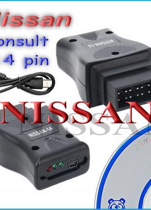 Диагностический OBD адаптер Nissan Consult 2 14 pin USB  FT232rQ