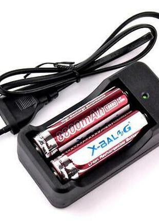 Комплект зарядное устройство 220V + 2шт Аккумулятор X-BALOG GR...