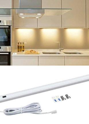 LED светильник с сенсором на взмах руки для подсветки кухни шк...