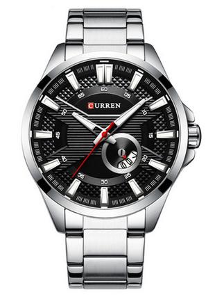 Curren 8372 Silver-Black