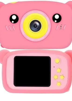 Цифровой детский фотоаппарат Teddy GM-24 розовый мишка Smart K...