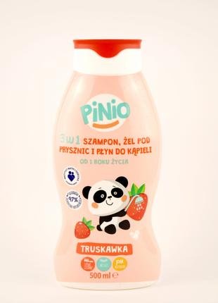 Дитячий шампунь - гель з ароматом полуниці Pinio 500мл (Польща)