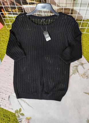 Чорний вязаний , сіточка светр від esmara