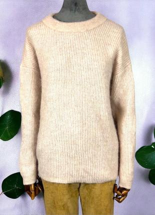 Нежно персиковый мягкий свитер из альпаки и шерсти lindex