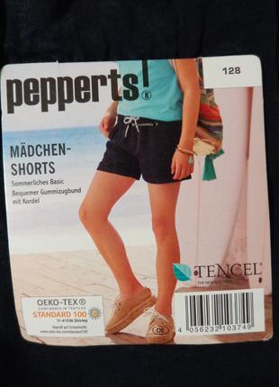 Літні модні шортики р.128 шорты для девочки Pepperts, Германия