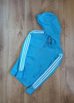 Кофта худи adidas climalite с полосами на рукавах адидас спорт...