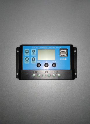 Контроллер заряда солнечный 10А 12/24В OTS c USB PWM (ШИМ).