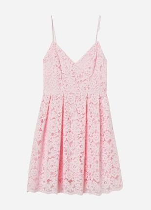 Новое сетевое платье. гипюровое платье h&amp;m розовое и пудра...