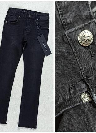 Новые чёрные джинсы стрейч richmond, 8-9 лет.
