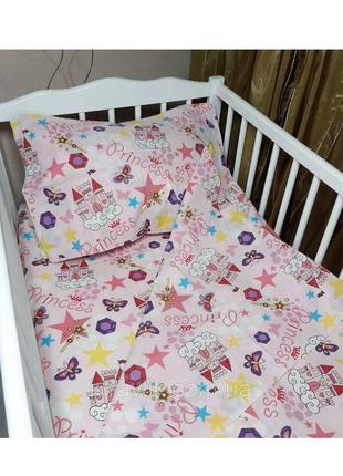 Детское постельное белье в детскую кровать для девочки замок п...