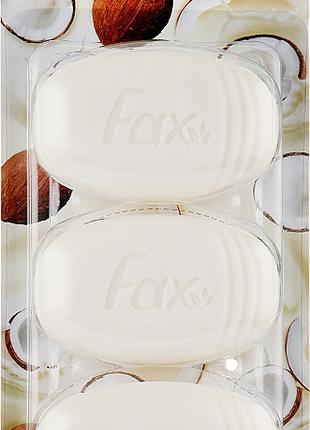 Туалетне мило Fax Крем і Кокосове молоко, екопак, 3*100 г (869...