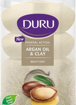 Туалетное мыло Duru Mineral Action Аргановое масло и глина 4 х...