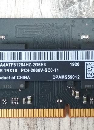 Оперативка для ноутбука 4GB DDR4 2666V Micron PC4 21333S 1Rx16...
