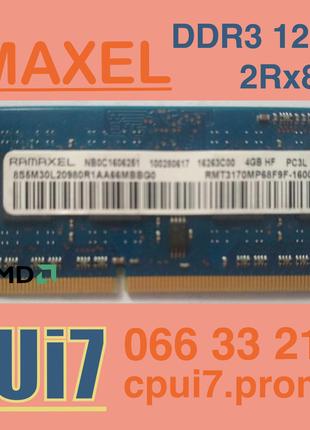 Для ноутбука 4GB DDR3L 1600MHz Ramaxel PC3L 12800S 1Rx8 RAM Оп...