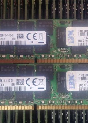 32Gb 2x16gb DDR3 1600 PC3 12800R 2Rx4 Samsung RAM Серверная па...