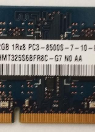 Для ноутбука 2 GB DDR3 1066MHz Hynix PC3 8500S 1Rx8 RAM Операт...