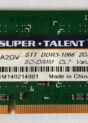 Для ноутбука 2GB DDR3 1066MHz Super Talent PC3 8500S 1Rx8 RAM ...