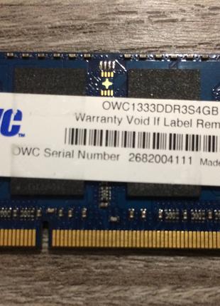 ОЗУ DDR3 для ноутбука 4GB 1333MHz оперативная память PC3 10600...