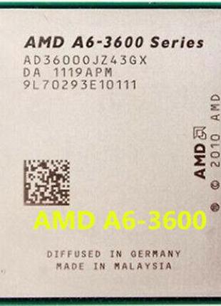 AMD A6-3600 CPU 2.1-2.4 GHz/4M/65W Socket FM1 Процесор для ПК ...