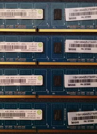 16GB 4*4GB DDR3 1600MHz Ramaxel PC3 12800U 2Rx8 RAM Оперативна...