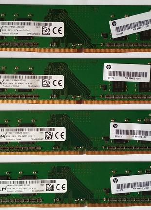 16gb 4x4gb DDR4 Micron PC4-19200U DDR4-2400T RAM Оперативна па...
