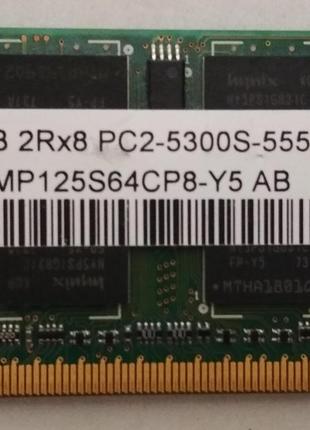 Для ноутбука 2GB DDR2 667MHz Hynix PC2 5300S 2Rx8 RAM Оператив...