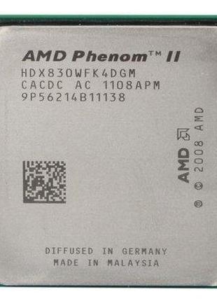 AMD Phenom II X4 830 CPU HDX830WFK4DGM 2.8GHz/2M/6M/95W Socket...