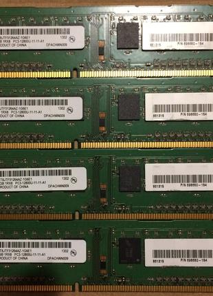 16GB 4x4GB DDR3 1600MHz Micron PC3 12800U 1Rx8 RAM Оперативна ...