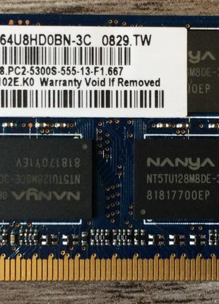Для ноутбука 2GB DDR2 667MHz Nanya PC2 5300S 2Rx8 RAM Оператив...