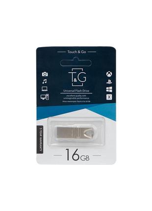 Флеш память T&G; USB 2.0 16GB Metal 117 Steel
