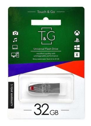 Флеш память T&G; USB 2.0 32GB Chrome 115 Steel