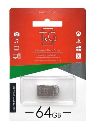 Флеш память T&G; USB 2.0 64GB Metal 110 Steel