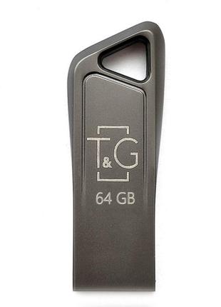 Флеш память T&G; USB 2.0 64GB Metal 114 Steel