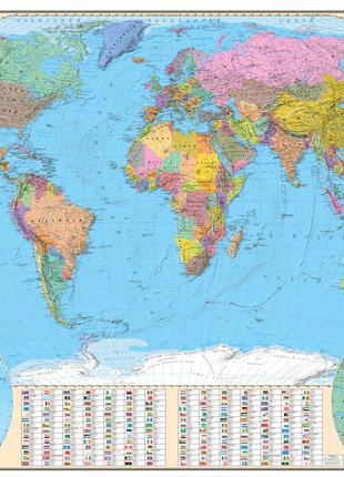 Світ. Політична карта. 160x110 см. М 1:22 000 000. Картон, лам.