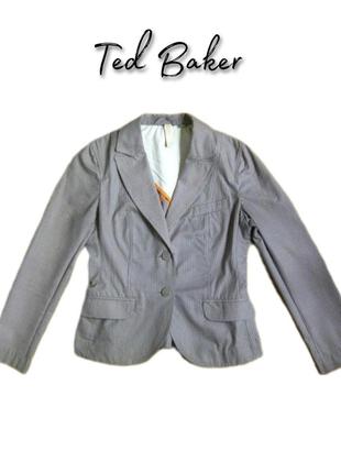 Облегчённый пиджак жакет в полоску ted baker ☕ размер s/40р