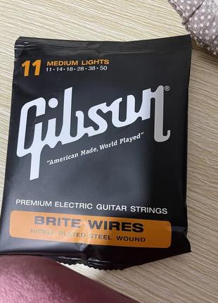 Струны для электрогитары гитары Gibson 11-50 medium lights